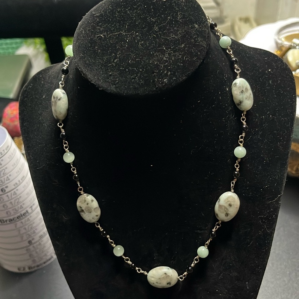 Natural Stone 925 Necklage